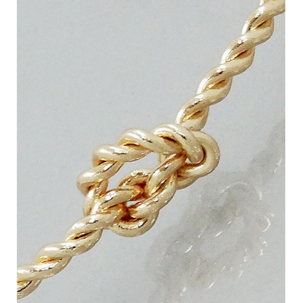 Thin Twisted Metal Knotted Cuff Bracelet - Picture 2 of 2